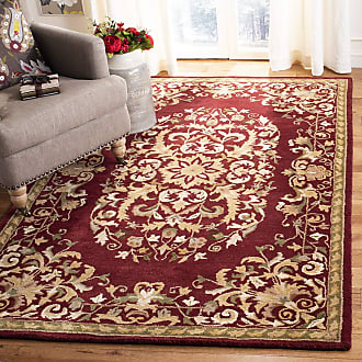 6' x 6' Round Safavieh Heritage Collection HG655A Handmade Traditional Oriental Premium Wool Area Rug Red