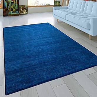 Shaggy Langflor Teppich 610 Blau Bettumrandung teppich-janning 