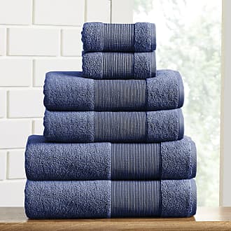 Amrapur Overseas 6-Piece Damask Jacquard/Solid Ultra Soft 550GSM 100% Combed Cotton Towel Set with Embellished Borders Peach 