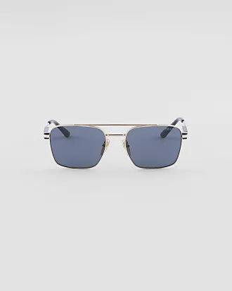 Balenciaga Eyewear, Stretch Mirrored Aviator Metal Sunglasses, Mens, Blue