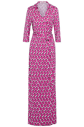 Diane Von Fürstenberg Diane Von Furstenberg Woman Abigail Polka-dot Silk-jersey Maxi Wrap Dress Fuchsia Size XXS