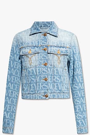 Logo Denim Jacket in Blue - Versace