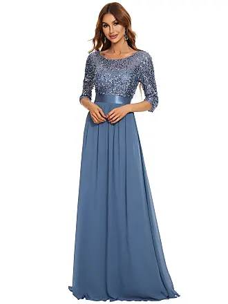 Sexy Evening Dresses Ever Pretty EP00751DG Sequined 3/4 Sleeve Double V  Neck A Line Sparkle Ladies Party Gowns Robe De Soiree 201204 From Dou02,  $45.1 | DHgate.Com