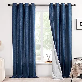 Deconovo 100% Blackout Curtains Gray Double Layers Total Full Dark Blocking  Sun Light Thermal Insulated for the Bedroom, 2 Panels, 52x54 in, Light Gray  