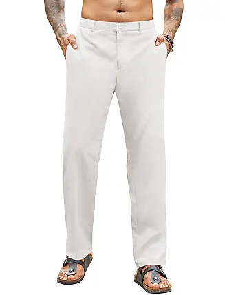 COOFANDY Mens Linen Loose Pant Lightweight Elastic Waist Trouser Yoga Beach  Pant A- White, A- White, S price in UAE | Amazon UAE | kanbkam