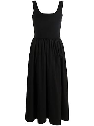 Theory sleeveless midi dress - women - Rayon/Nylon/Spandex/Elastane - L - Black