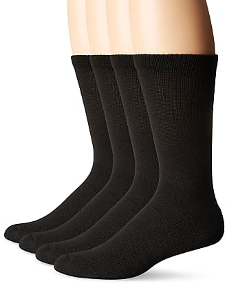 Dr. Scholls Mens 4 Pack Diabetic and Circulatory Non-binding Crew Casual Sock, Black, Shoe Size 13-15 US