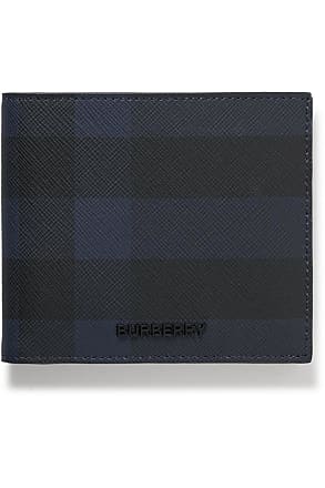 Burberry Checked Money Clip Leather Wallet - Neutrals