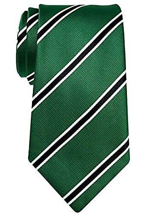 TigerTie Seidenkrawatte grün dunkelgrün schwarz gestreift Krawatte Seide