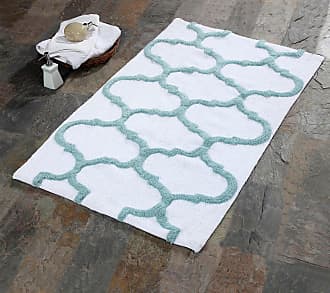 Saffron Fabs Bath Rug, Cotton, Non-Skid, Geometric, Machine