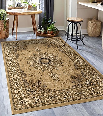 Luxe Weavers Towerhill 7501 Modern Abstract Area Rug, Brown / 4x5