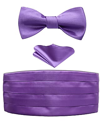 Unisex Men's Women's Solid PURPLE Wedding Cummerbund & Bow Tie Set-Brand New! 