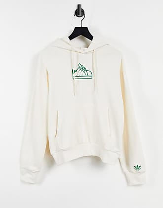 adidas Originals no dye organic cotton hoodie with Stan Smith HD-White