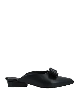 Brand New SALVATORE FERRAGAMO Black Patent Sciacca Mules Size 5.5 Women’s