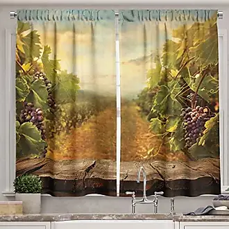 Ambesonne Gothic Kitchen Curtains, Oriental Rose and Flower, 55