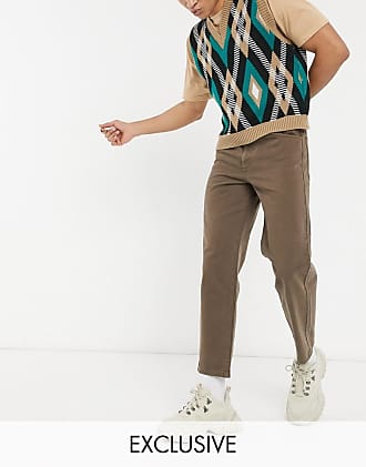Inspired – schlaghose mit zebramuster in Braun Damen Bekleidung Hosen und Chinos Pluderhosen vintage Reclaimed 