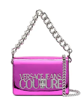 Versace Velvet Quilted Medusa Chain Crossbody Pink