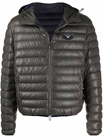 Armani Zip Front Quilted Jacket in Black for Men