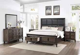 Roundhill Furniture Bedroom Furniture Bed Dresser King White