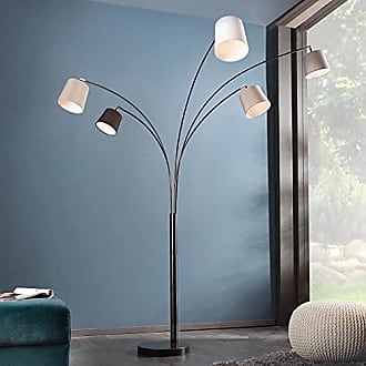 LOFT Stehlampe Standleuchte Bogenlampe Leseleuchte Deckenfluter rauchiges Glas Design 