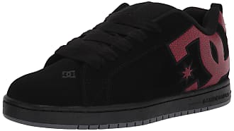 DC mens Court Graffik Casual Skate Shoe, Black/Red Print, 12.5 US