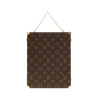 Sold at Auction: 2 bruin lederen Louis Vuitton tassen met print