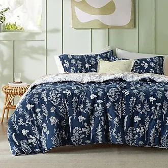 Bedsure Bed Sheet Set - Ruffled Embossed Navy Blue Bed Sheets