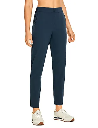 CRZ YOGA Women's Lightweight Breathable Workout Pants Zip-Fly