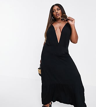 plunge maxi dress plus size