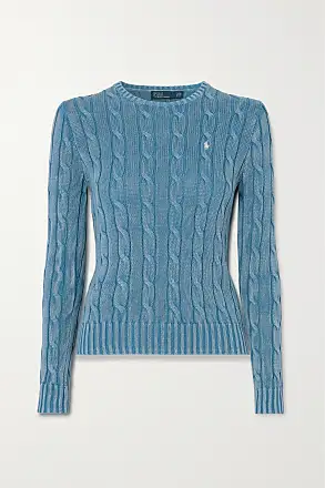 Polo Ralph Lauren Sport Sweater Womens Medium M Pink Cable Knit V