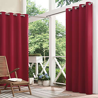 Red Black Micro Suede New Window Curtain Panels Liner Tassel Set LinenPlus 
