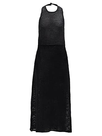 Albus Lumen Cutout-back Cotton-crochet Dress - Womens - Black