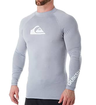 Quiksilver All Time Long Sleeve Rashguard Swim Shirt UPF 50+ 