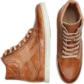 The Hightop Sneaker in Woven Brown Leather