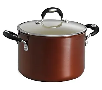 Tramontina Sicilia 8 qt Aluminum Nonstick Covered Stock Pot - Hazelnut