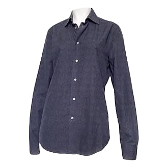 Louis Vuitton Chemise boutonnée à manches longues XXL bleu noir