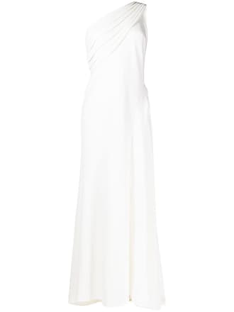 Tadashi Shoji Laine one-shoulder crepe gown - women - Polyester/Spandex/Elastane - 10 - White