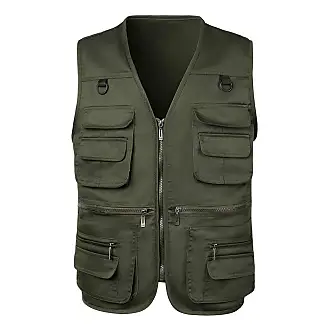 Army Body Warmer Padded Mens Vest Fishing Jacket Hunting Gilet Olive Green  M-6XL