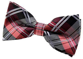 Retreez Boys Suspender Bow Tie Set Elegant Tartan Plaid Woven Pre-Tied Bow Tie 