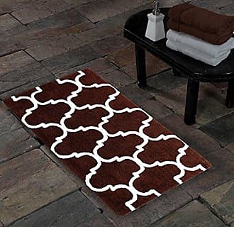 Saffron Fabs Bath Rug, Cotton, Non-Skid, Geometric, Machine