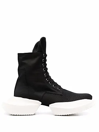 Outfit ideas - How to wear Rick Owens DRKSHDW Canvas High-Top Sneakers  (semi long hairstyles) - WEAR