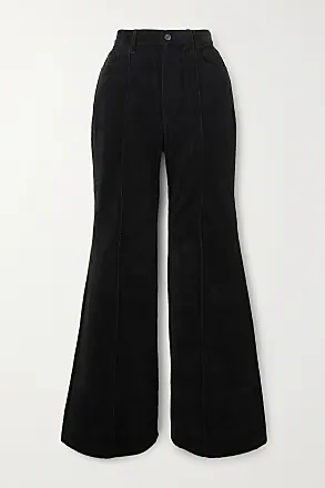Women's Polyester Viscose Classic Flared Pants (4, Black) : Ralph