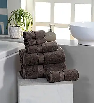 Nate Home by Nate Berkus 100% Cotton Textured Rice Weave 6-Piece Towel Set   2 Bath Towels, Hand Towels, and Washcloths, Soft and Absorbent for  Bathroom from mDesign - Set of 6