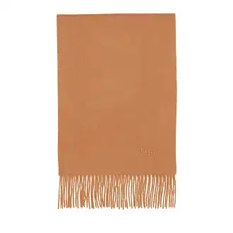 Fringed Logo-Embroidered Cashmere Scarf