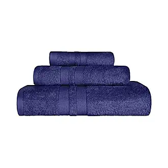 Set of 4 Large Blue Bath Towels Pack Set 100% Cotton 27x55 Navy