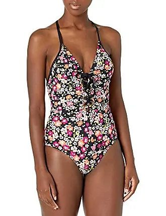 UO Out From Under Plunge One Piece Sunflower Swimsuit Womens Small