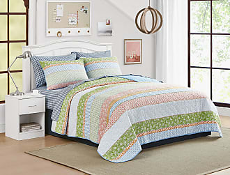 Laura Ashley Felicity Collection Quilt Set-100% Cotton, Reversible, All  Season Bedding with Matching Sham(s), Pre-Washed for Added Softness, Queen