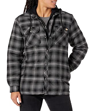 Dickies - Men's Fleece-Lined Hooded Nylon Jacket-Black-L