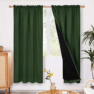 Deconovo Beige Valances for Window Kitchen Valance Grommet Tier Curtains for Living Room 52x18 Inch 2 Panels 
