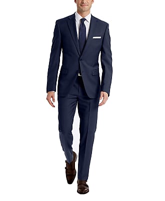 Calvin Klein Mens Slim Fit Suit Separates, Solid Medium Blue, 40 Regular
